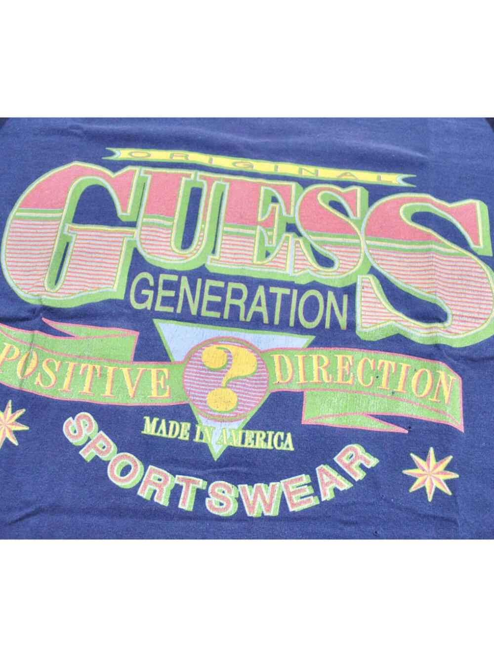 Vintage Guess 90s Blue USA Jeans Long Sleeve Shirt Size Small - Picture 2 of 5